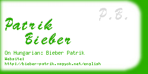 patrik bieber business card